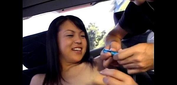  Aya Matsuki has bee stings sucked and slit aroused in the car